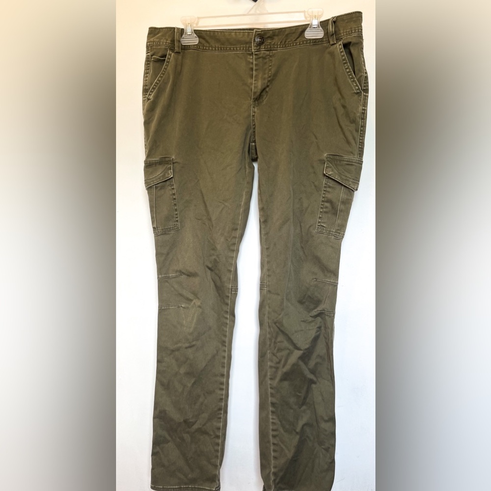 Ana Army Green Cargo Style Skinny Jeans Low- Mid Rise